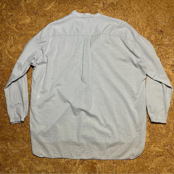 Uniqlo Lightweight 100% Cotton Polka Dot Henley Peasant Top Sz M - Picture 8 of 14